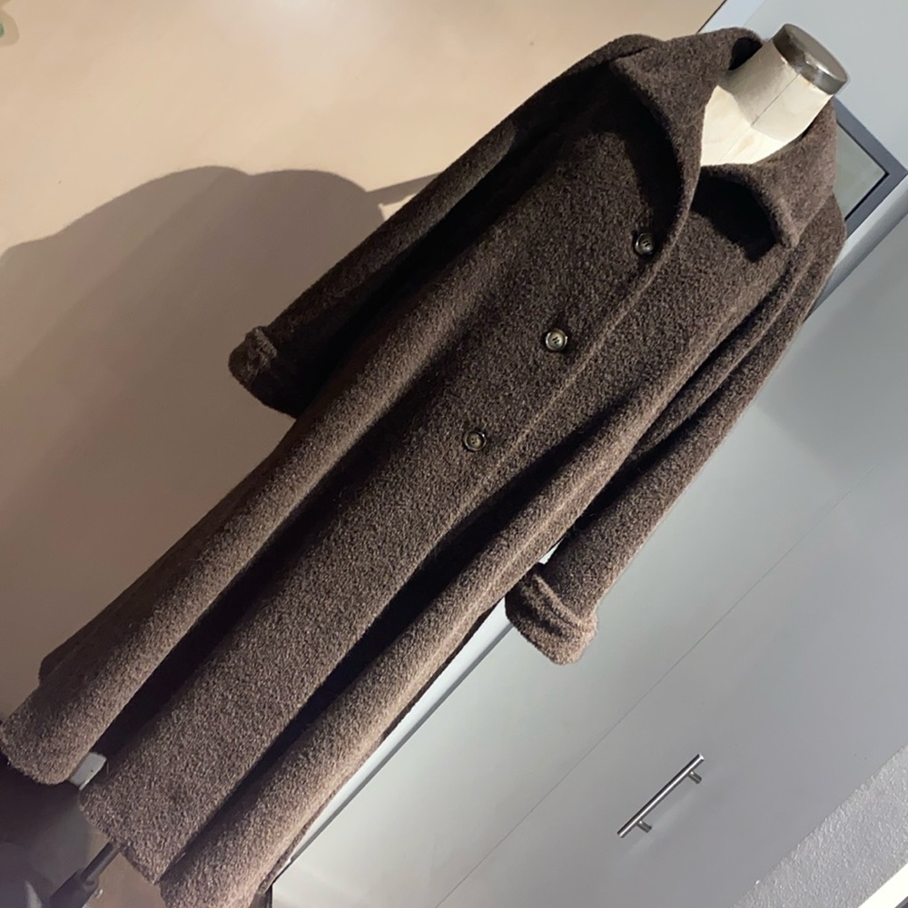 🔥❤️ EUC MaxMara Chocolate Brown Alpaca/Wool Coat Made In Italy